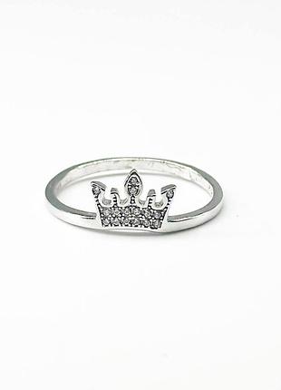 Серебряное кольцо корона, размер 16,5, вес: 1.5 г
