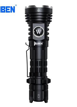 Тактический ручной фонарь wuben t600 black (1400лм, 600м, 1*18650)