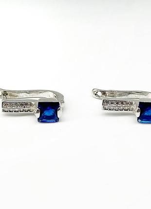 Серебряные серьги с фианитами