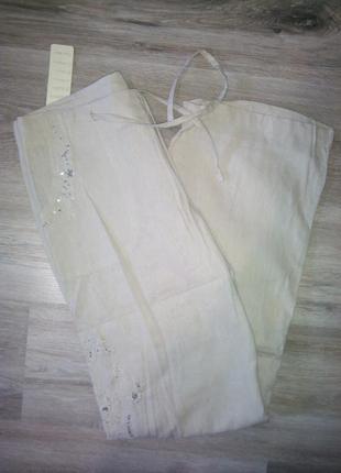 Шикарні стильні лляні літні брюки, штани, хіт 2020, льон