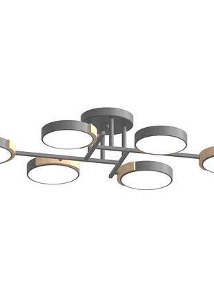 Светодиодная люстра акриловая хі3267/6 grey+wood