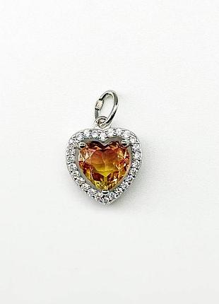 Серебряная подвеска с фианитами