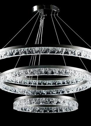 Подвесная светодиодная люстра l133/800+600+400/3 led (ch)