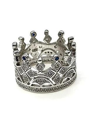 Серебряное кольцо с фианитами, размер 16,0, вес: 6.0 г