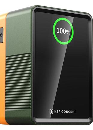 Аккумуляторная v-mount батарея k&f concept kf-v99 pro 6700mah 14.8v pd100 вт с dc/d-tap/двома usb-c/usb-a/tft диспл.(kf28.0024v2)