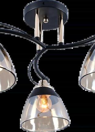 Люстра на 3 лампочки xa1248b/3 gold+black