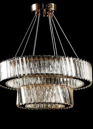Подвесная светодиодная люстра l228/500+300/2 led (gd)
