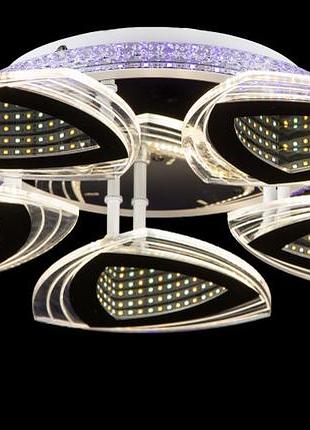 Светодиодная люстра с 3d ефектом lk28962/5 led (cr)