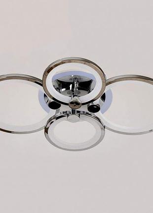 Led-люстра с диммером и подсветкой 5332/2+2 cr+rgb