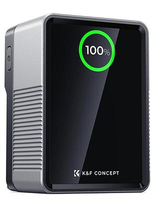 Аккумуляторная v-mount батарея k&f concept kf-v99 pro 6700mah с цифровым экраном, usb-c,-a,bp/d-tap,dc 12в