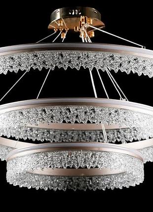 Подвесная светодиодная люстра l118/800+600+400/3 led (gd)