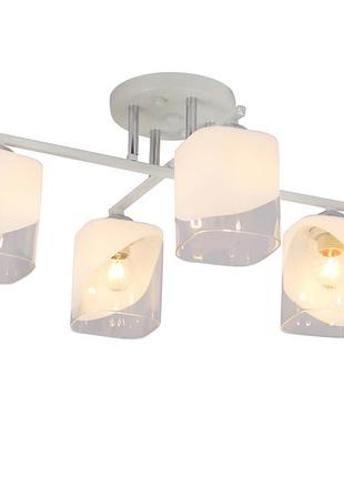 Люстра потолочная на 4 лампочки 07245/4 white+chrome