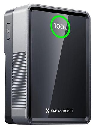 Аккумуляторная v-mount батарея k&f concept kf-v50 3400mah 14.8v pd65 вт с dc/d-tap/bp/usb-c/usb-a/tft дисплеем (kf28.0059)