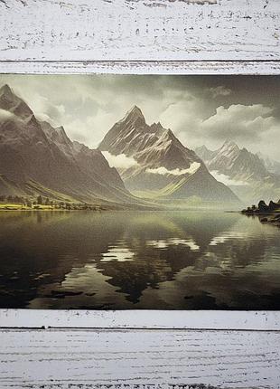 Килимок для миші “гірське озеро” — 30×20 см, пейзаж