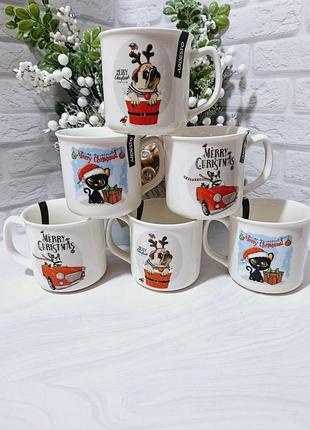 Чашка ardesto merry christmas, 360мл, порцеляна, в асортименті