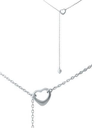 Серебряное колье komilfo с без камней, вес изделия 2,84 гр (1935965) 400450 размер
