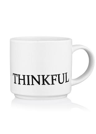 Чашка ardesto thinkful, 420мл, кераміка, білий