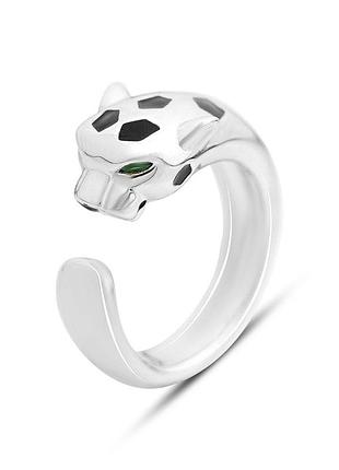 Серебряное кольцо komilfo с фианитами, емаллю, вес изделия 8,63 гр (2152330) 17 размер