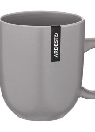 Кухоль ardesto cremona dusty grey 390 мл сірий