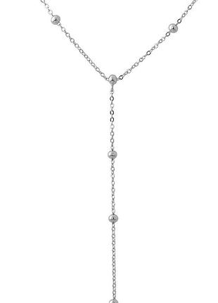 Серебряное колье komilfo с без камней, вес изделия 2,85 гр (2159216) 400450 размер