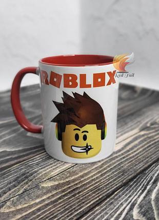Чашка подарункова "roblox" 330 мл чевона