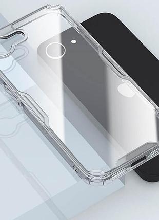 Tpu чохол nillkin nature pro series для apple iphone 16e (6.1") безбарвний (прозорий)