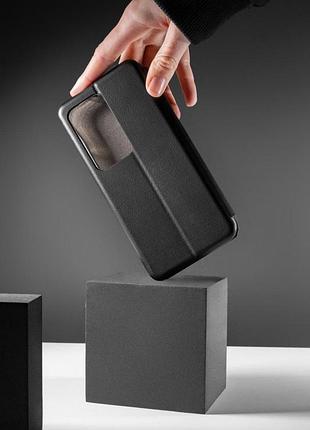 Кожаный чехол-книжка classy для xiaomi redmi 15 (global) (черный)