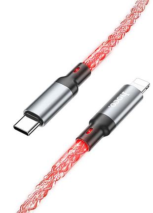 Дата кабель hoco u112 shine 20w type-c to lightning (1m) gray 2