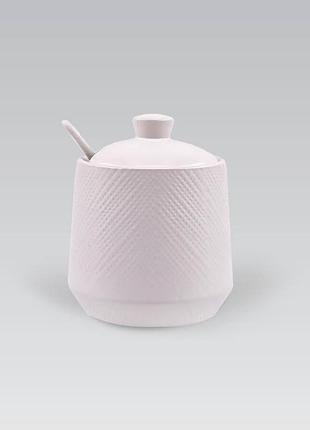 Сахарница керамическая white