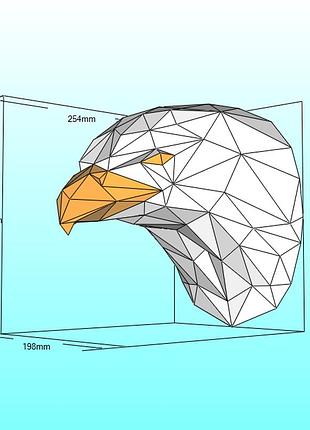 Paperkhan конструктор из картона орел ястреб птица оригами papercraft 3d фигура развивающий набор антистресс