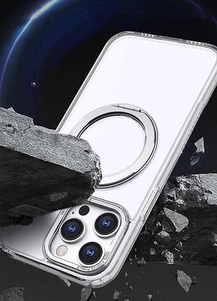 Чехол tpu+pc empire with magsafe and ring для apple iphone 12 pro / 12 (6.1") clear