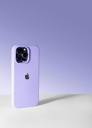 Чехол silicone case full protective (aa) v2 with magsafe для apple iphone 14 pro (6.1") сиреневый / dasheen