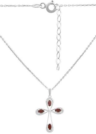 Срібне кольє komilfo з натуральним гранатом 1.157ct, вага виробу 3,84 г (2167600) 450500 розмір