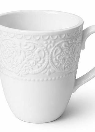 Кружка фарфоровая 300 мл dentelle blanche