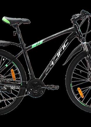 Велосипед crossbike pacific 2025 27,5" 17" чорний-зелений