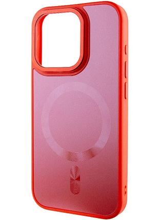 Чохол tpu+glass sapphire midnight open camera with magsafe для apple iphone 15 pro (6.1") червоний / red 4