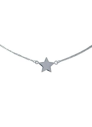 Серебряное колье komilfo с без камней, вес изделия 2,17 гр (1993743) 400450 размер