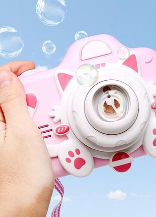 Фотокамера-генератор мыльных пузырей 1001 kitty children's camera pink
