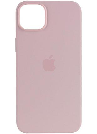 Чехол silicone case (aaa) with magsafe для apple iphone 14 pro max (6.7") розовый / chalk pink