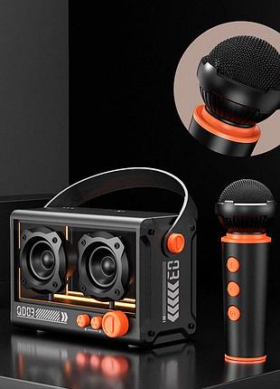 Bluetooth колонка qd03 transparent с микрофоном black