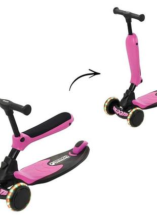 Самокат-велобег hauck skootie neon pink