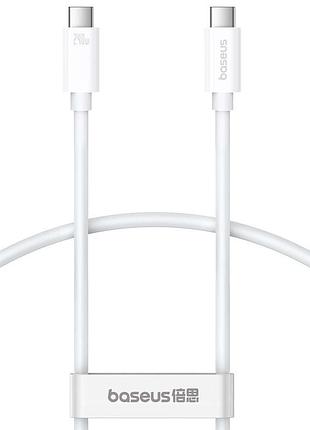 Дата кабель baseus superior series 2 usb4 full-function type-c to type-c 240w (1m) (p10365200211) moon white 2