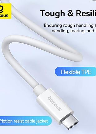 Дата кабель baseus superior series 2 usb4 full-function type-c to type-c 240w (1m) (p10365200211) moon white 8
