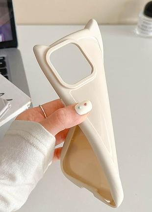 Чехол tpu cat для apple iphone 16 pro (6.3") antique white