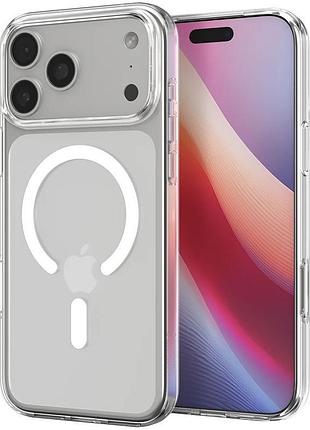 Чохол sgp ultra hybrid (magfit) для apple iphone 17 pro (6.3") прозорий