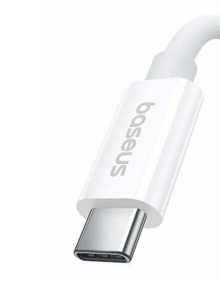 Дата кабель baseus superior 2 usb4 full-function type-c to type-c 240w (1.8m) (p10365200211-05) moon white 3