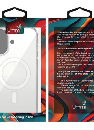 Чехол ummi transparent with magsafe для apple iphone 17 (6.3") clear
