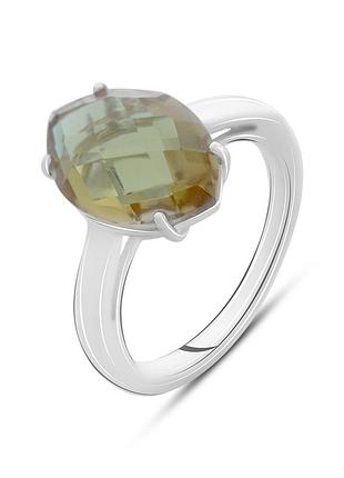 Срібне кільце komilfo з султаніт султанітом 5.138ct, вага виробу 3,98 г (2122050) 18 розмір 3.42, 17"