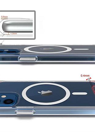 Чехол tpu space case with magsafe для apple iphone 11 (6.1") прозрачный 3