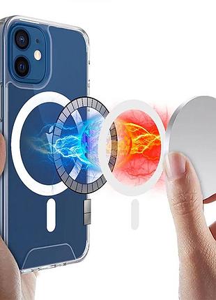 Чехол tpu space case with magsafe для apple iphone 11 (6.1") прозрачный 4